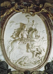 Retrato ecuestre de Luis XIV (1638-1715) del Salón de la Guerra, c.1687
